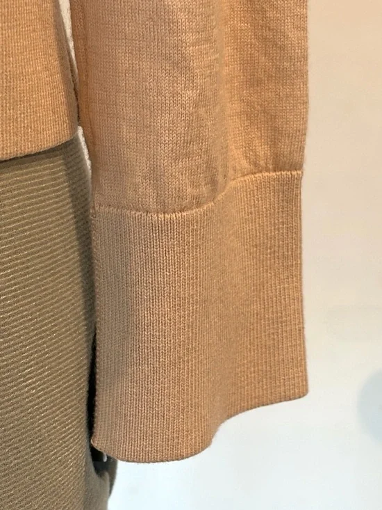 Iris & Ink fine Merino wool Collared Cardigan, nude, M, EUC - Picture 6 of 10